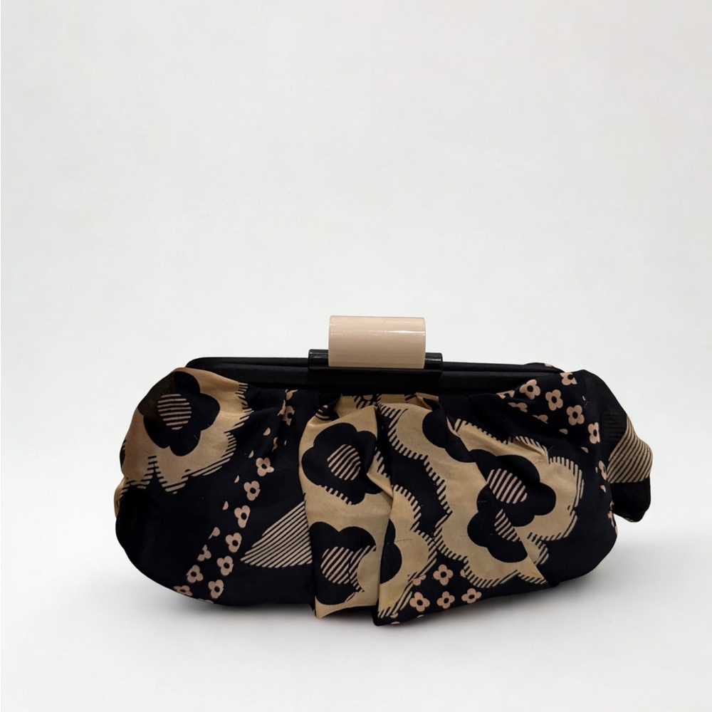 Chanel
Vintage Silk Pleated Evening Clutch - Black and Gold Floral
c. 1998-1999